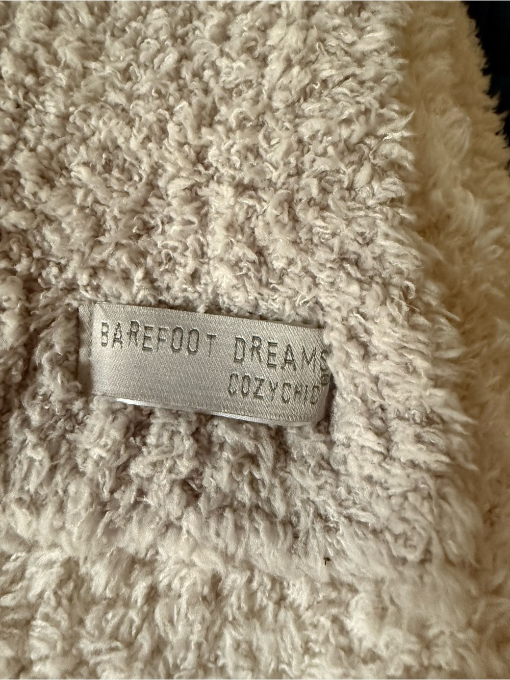 Barefoot Dreams CozyChic Plush Throw in Soft Cream
